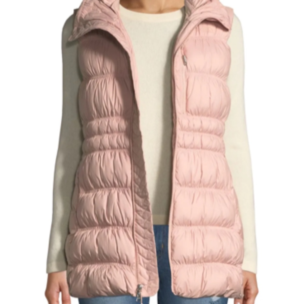 North Face Pink Cryos Goose Down Vest Removable Hood Very Rare- Womens SP